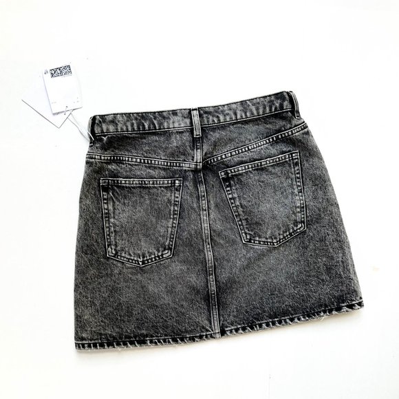 NWT & other stories denim mini skirt light wash black/grey 8 - Picture 5 of 5